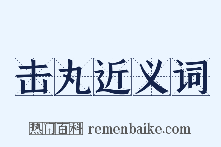 击丸近义词是什么意思的图片